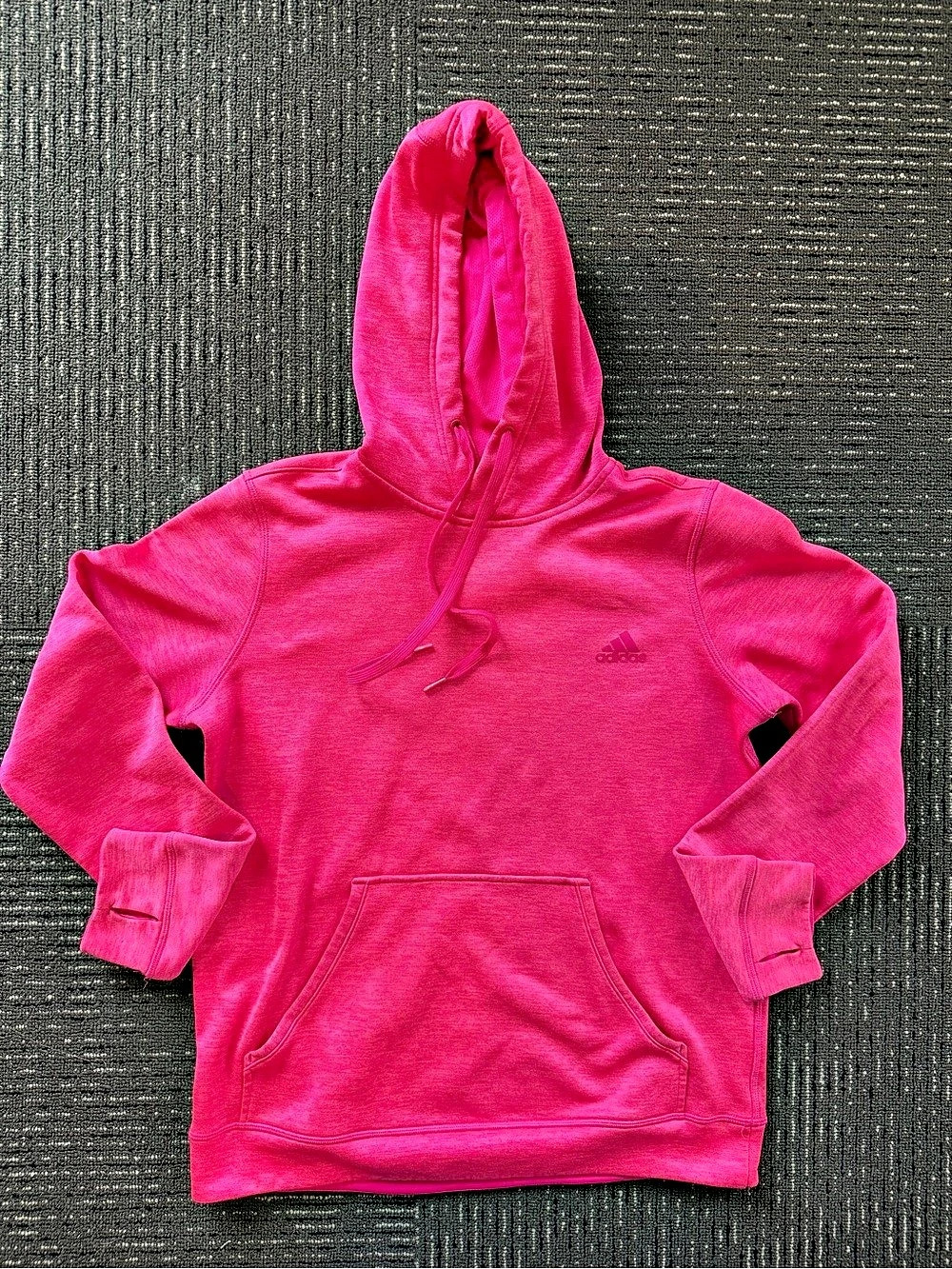 adidas Fleece Pullover Hoodie Women's Pink Medium